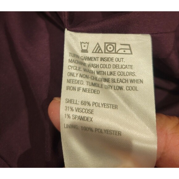 NWT G by Giuliana Black Label Women's Plus Size 3X Blazer Jacket Violet Plaid - Picture 13 of 13